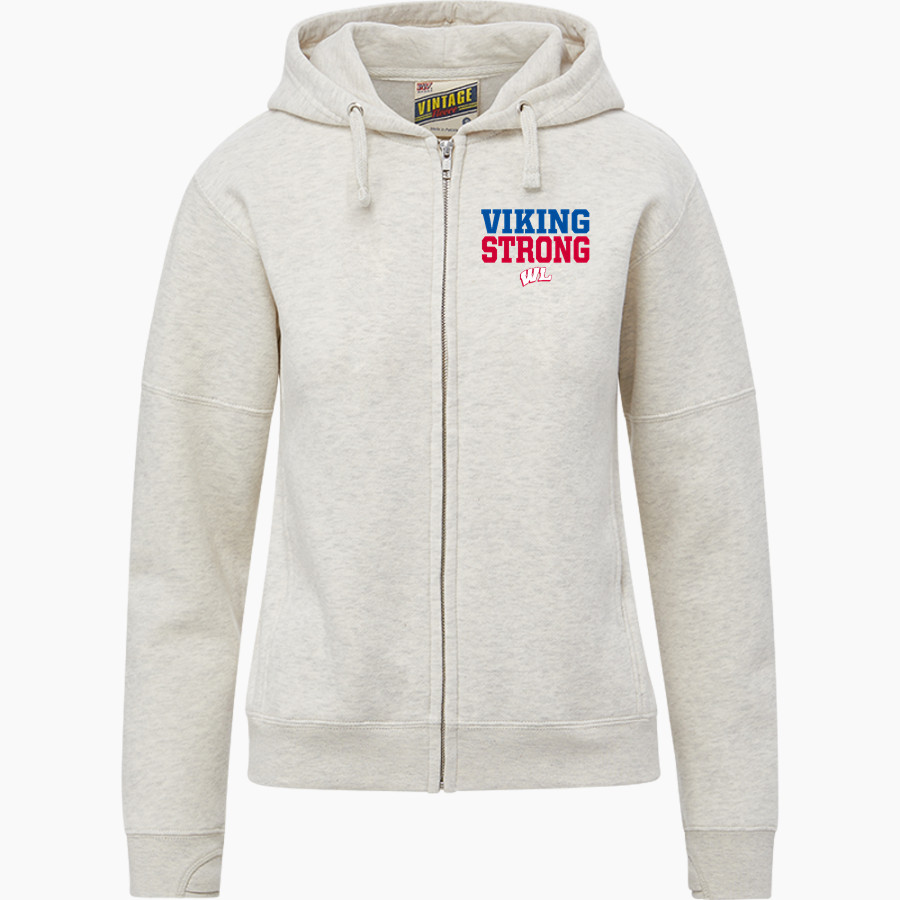 Wisconsin Lutheran Vikings <span class="pdp-name-mascot">Wisconsin Lutheran Vikings</span> MV Sport Women's Vintage Fleece Full-Zip Hoodie