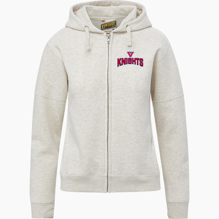 VANGUARD HIGH SCHOOL KNIGHTS <span class="pdp-name-mascot">VANGUARD KNIGHTS</span> MV Sport Women's Vintage Fleece Full-Zip Hoodie
