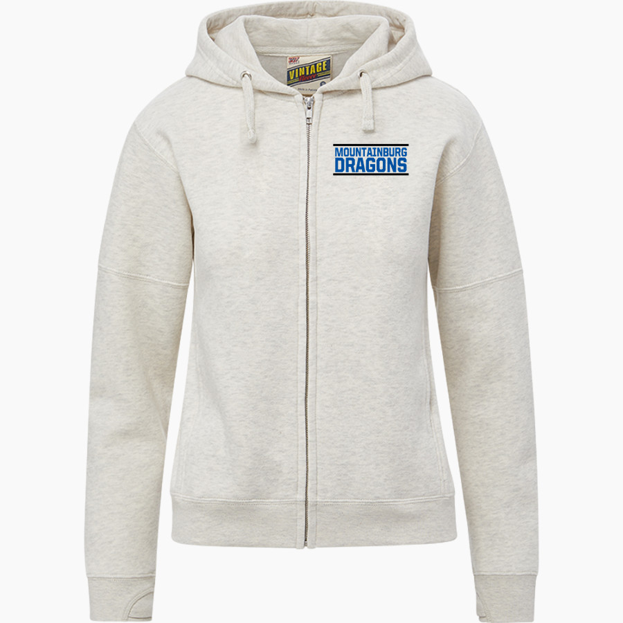 Mountainburg Dragons <span class="pdp-name-mascot">Mountainburg Dragons</span> MV Sport Women's Vintage Fleece Full-Zip Hoodie