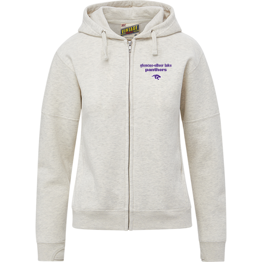 Glencoe-Silver Lake Panthers <span class="pdp-name-mascot">Glencoe Silver-Lake Panthers</span> MV Sport Women's Vintage Fleece Full-Zip Hoodie