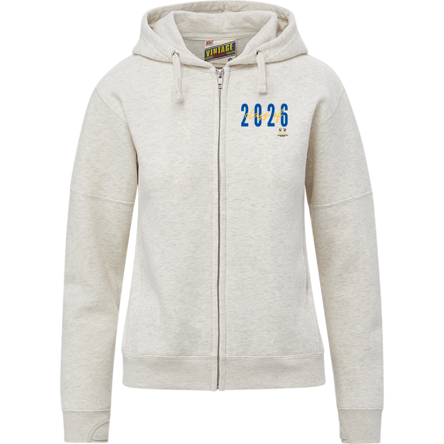East Chicago Urban Enterprise Academy <span class="pdp-name-mascot">East Chicago Urban Enterprise Academy Tigers</span> MV Sport Women's Vintage Fleece Full-Zip Hoodie