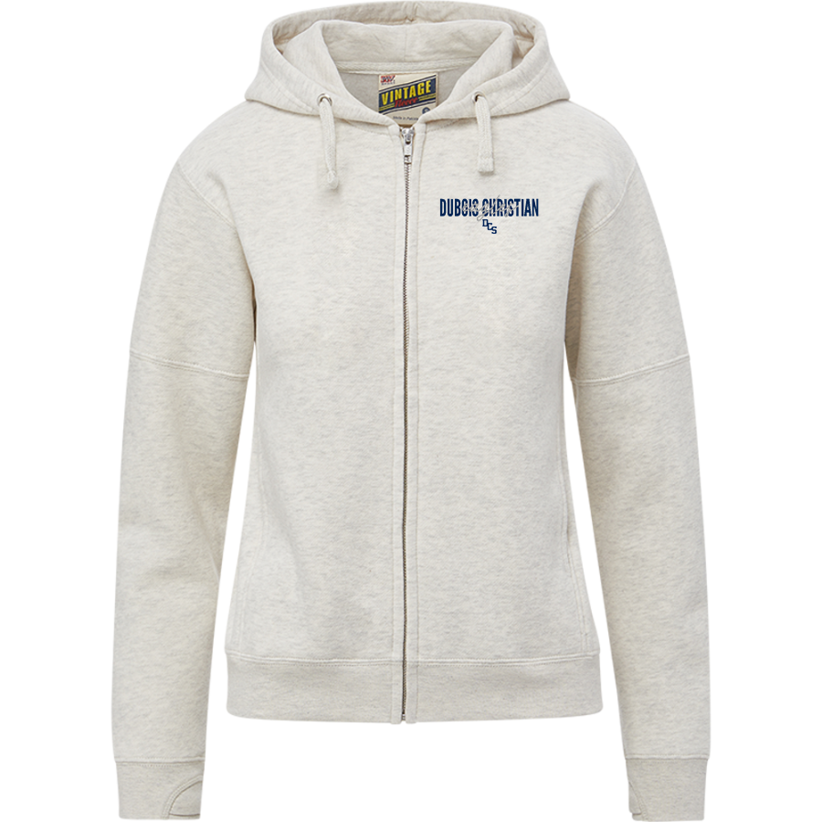 DUBOIS CHRISTIAN SCHOOLS EAGLES <span class="pdp-name-mascot">DUBOIS EAGLES</span> MV Sport Women's Vintage Fleece Full-Zip Hoodie