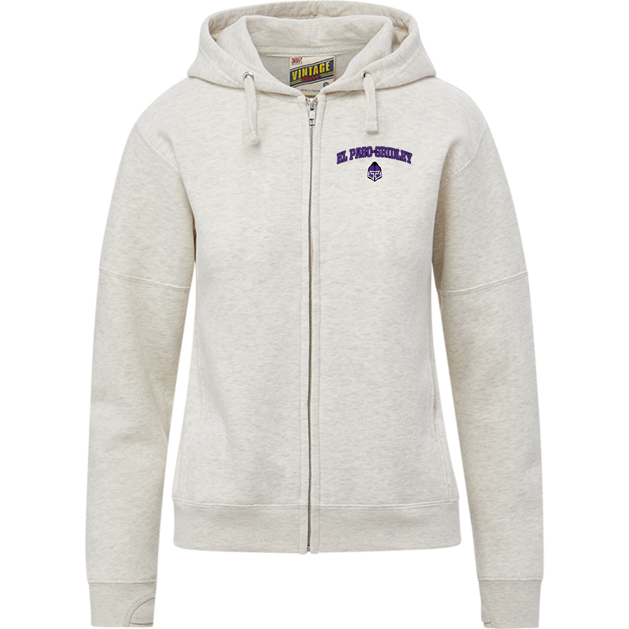 El Paso-Gridley Titans <span class="pdp-name-mascot">El Paso-Gridley Titans</span> MV Sport Women's Vintage Fleece Full-Zip Hoodie