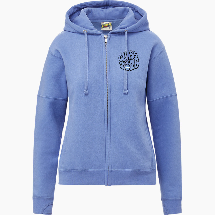 Ohio Fusion Soccer Club MV Sport Women's Vintage Fleece Full-Zip Hoodie