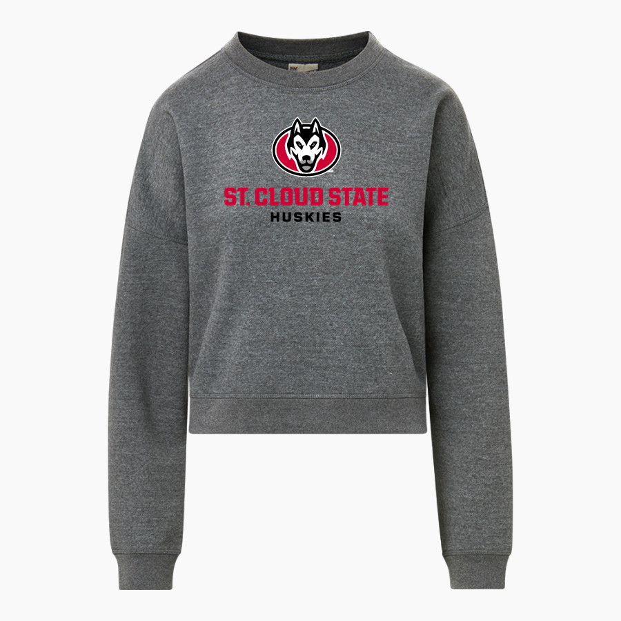 St. Cloud State University The Official Online Store <span class="pdp-name-mascot">St. Cloud State Huskies</span> MV Sport Women's Vintage Fleece Crew