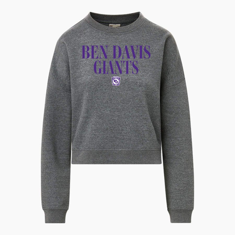 Ben Davis Giants MV Sport Women's Vintage Fleece Crew