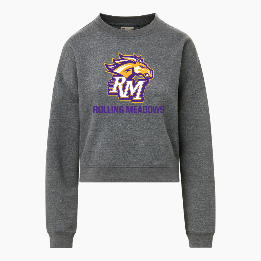 Rolling Meadows Mustangs <span class="pdp-name-mascot">Rolling Meadows High School Mustangs</span> MV Sport Women's Vintage Fleece Crew