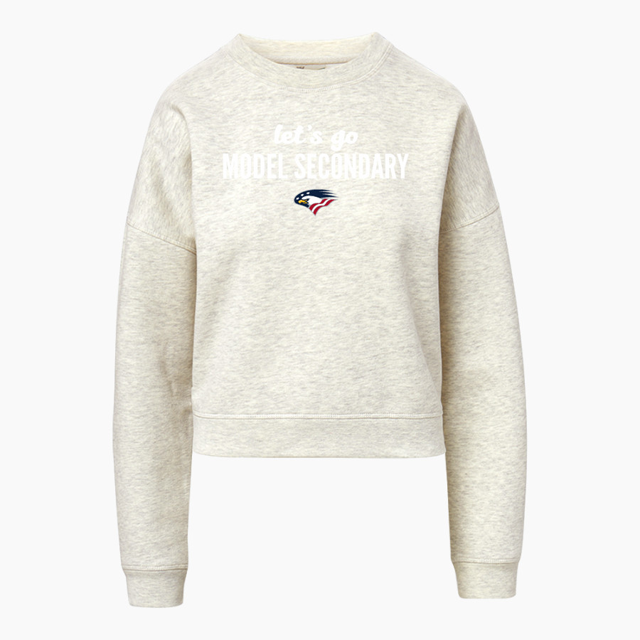 Model Secondary School for the Deaf Eagles MV Sport Women's Vintage Fleece Crew