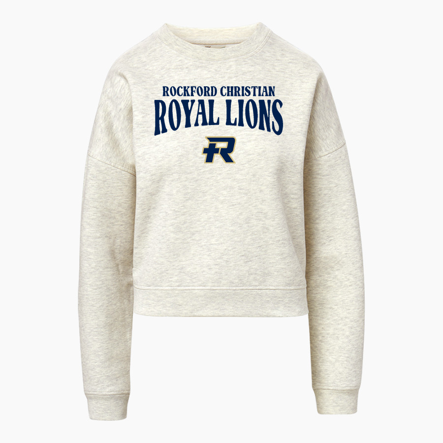 ROCKFORD CHRISTIAN HIGH SCHOOL ROYAL LIONS <span class="pdp-name-mascot">ROCKFORD CHRISTIAN ROYAL LIONS</span> MV Sport Women's Vintage Fleece Crew