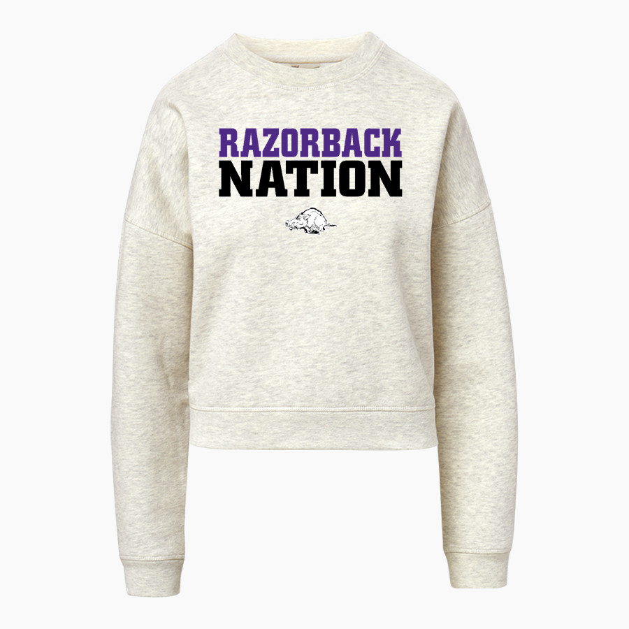WALHALLA HIGH SCHOOL RAZORBACKS <span class="pdp-name-mascot">WALHALLA RAZORBACKS</span> MV Sport Women's Vintage Fleece Crew