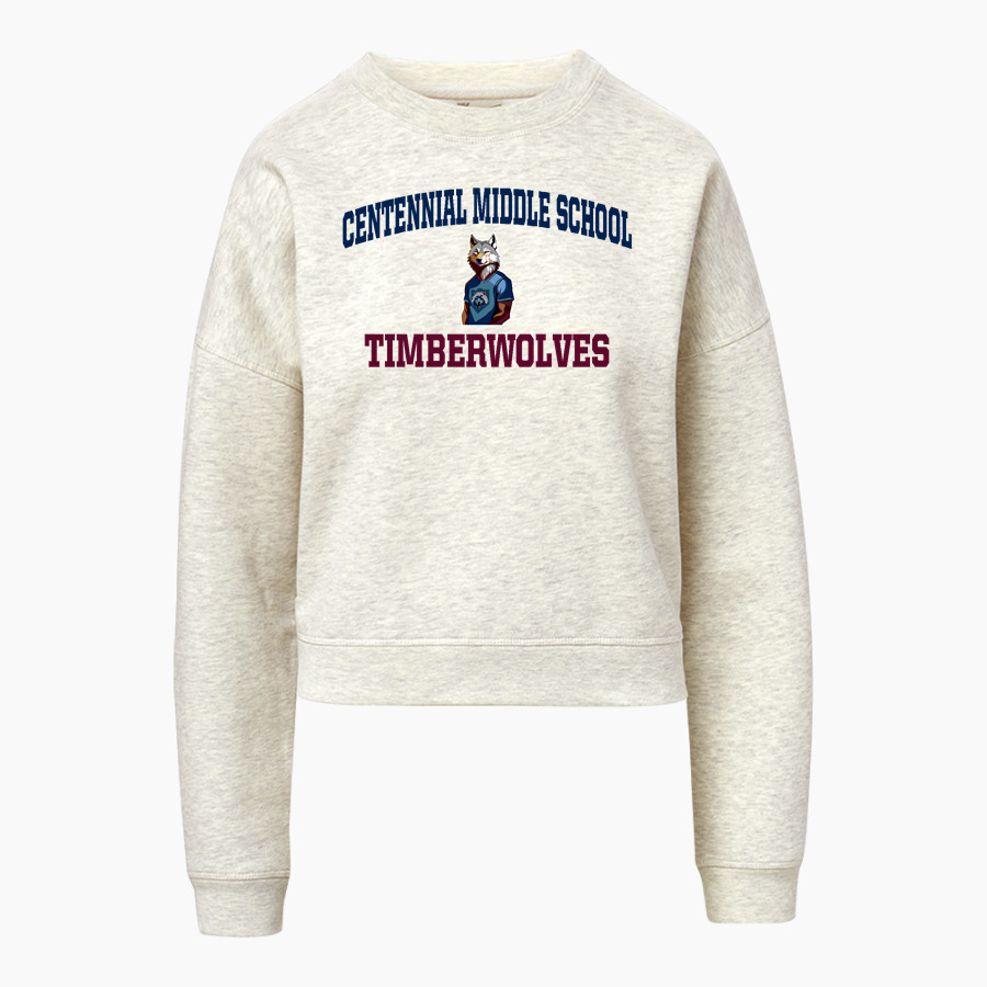 Centennial Middle School Timberwolves <span class="pdp-name-mascot">Centennial Middle School Wolves</span> MV Sport Women's Vintage Fleece Crew