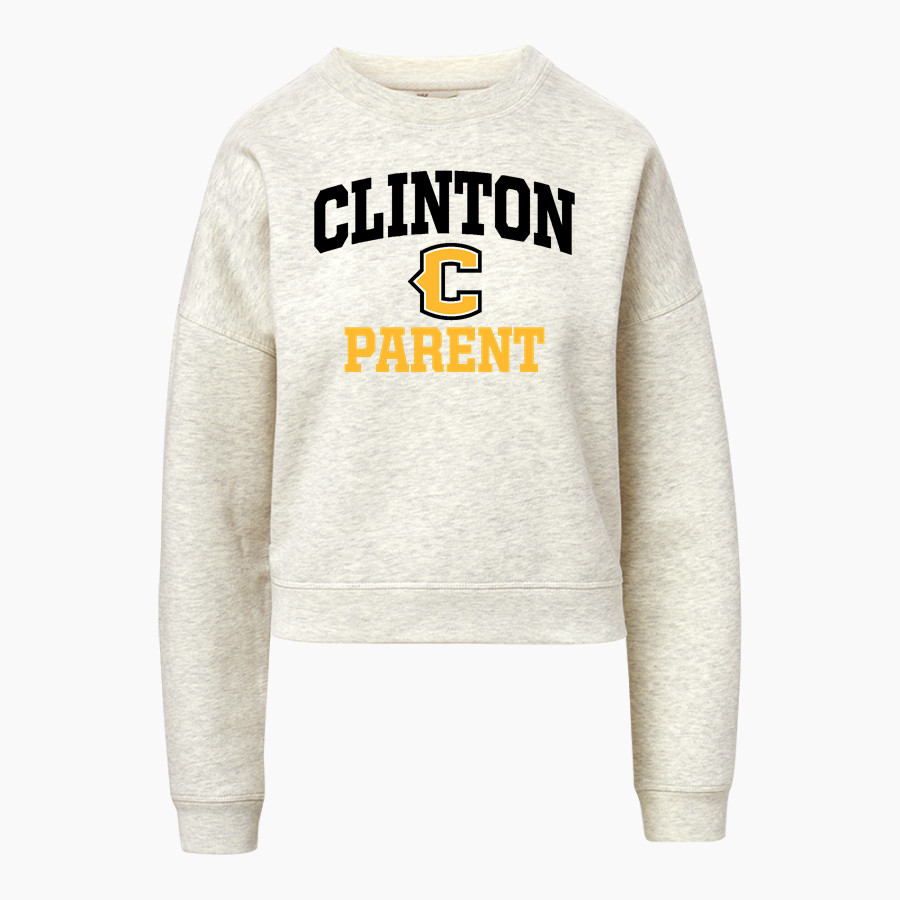CLINTON HIGH SCHOOL YELLOWJACKETS <span class="pdp-name-mascot">CLINTON YELLOWJACKETS</span> MV Sport Women's Vintage Fleece Crew