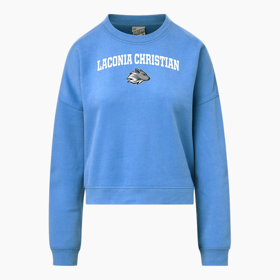Laconia Christian Academy Timberwolves MV Sport Women's Vintage Fleece Crew