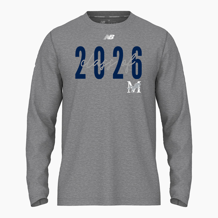 Meadows School The Official Store of the Mustangs <span class="pdp-name-mascot">Meadows School Mustangs</span> New Balance Men's Activate Long Sleeve Tech Tee