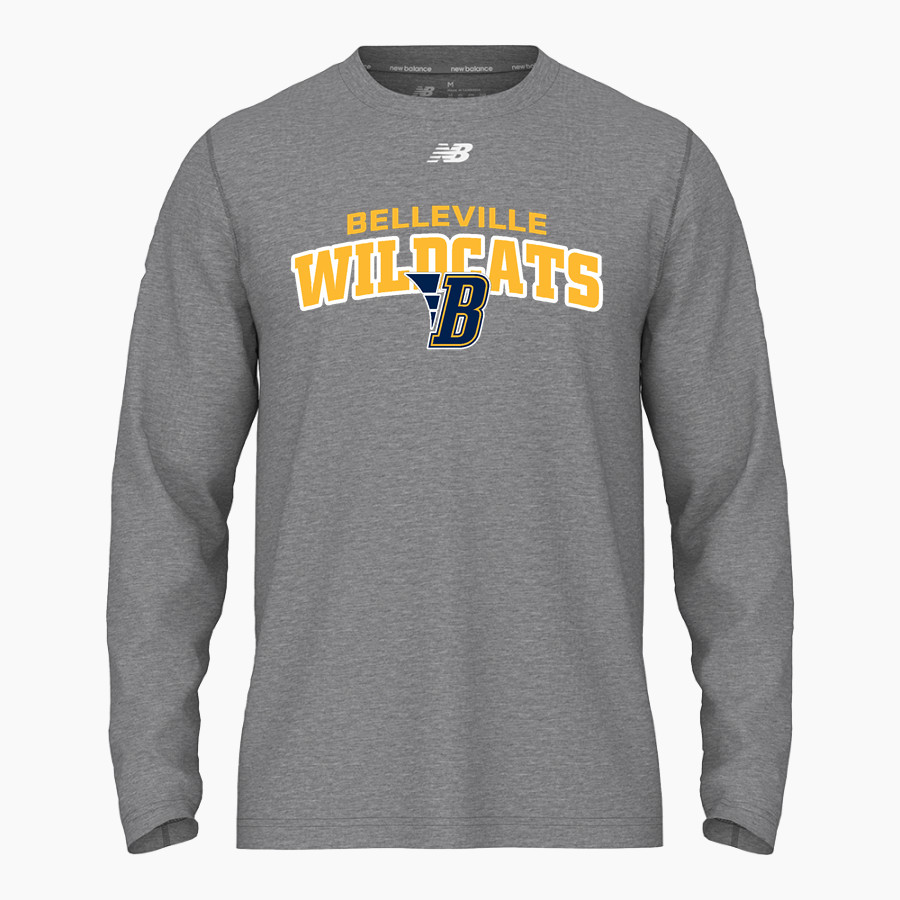 BELLEVILLE HIGH SCHOOL WILDCATS <span class="pdp-name-mascot">BELLEVILLE WILDCATS</span> New Balance Men's Activate Long Sleeve Tech Tee