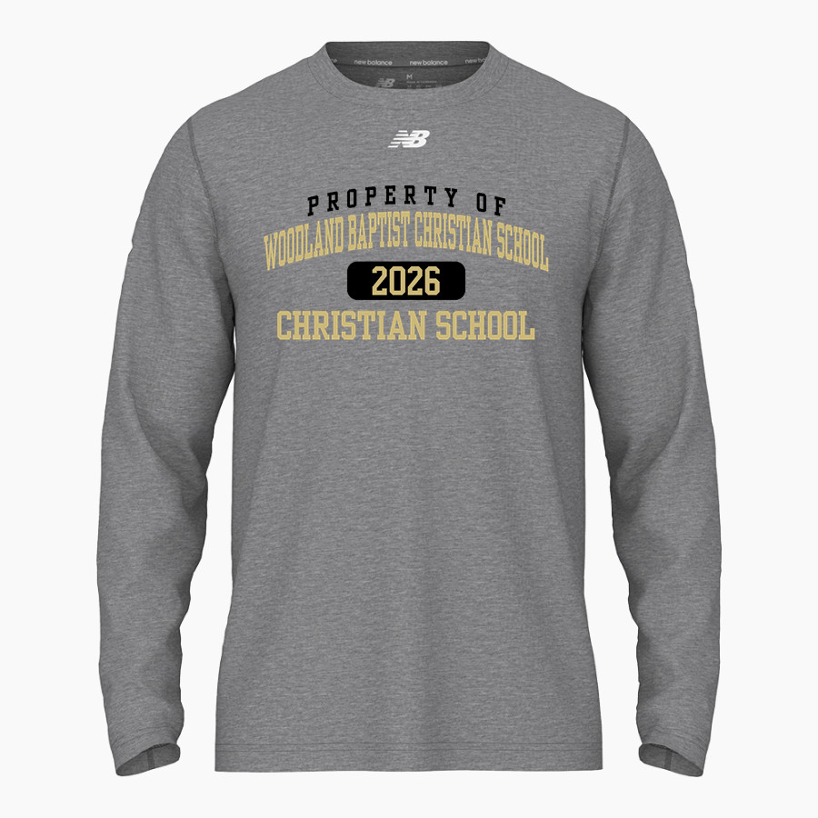 Woodland Baptist Eagles New Balance Men's Activate Long Sleeve Tech Tee