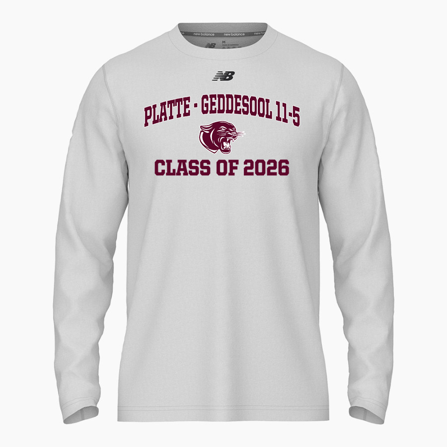 PLATTE-GEDDES COMMUNITY HIGH SCHOOL 11-5 BLACK PANTHERS New Balance Men's Activate Long Sleeve Tech Tee