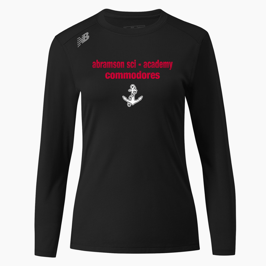 ABRAMSON SCI-ACADEMY COMMODORES <span class="pdp-name-mascot">ABRAMSON SCI - ACADEMY COMMODORES</span> New Balance Women's Long-Sleeve Tech Tee
