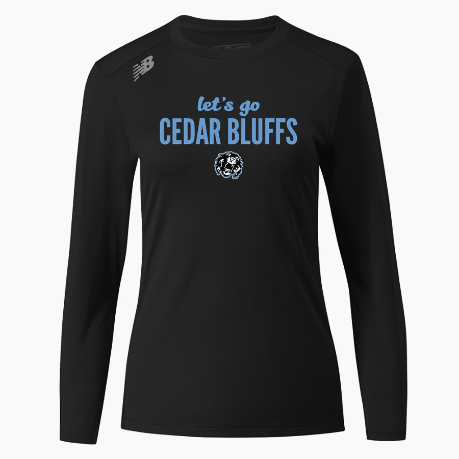 Cedar Bluffs Wildcats <span class="pdp-name-mascot">Cedar Bluffs Wildcats</span> New Balance Women's Long-Sleeve Tech Tee