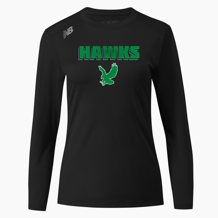 KILBOURNE HIGH SCHOOL HAWKS <span class="pdp-name-mascot">KILBOURNE HAWKS</span> New Balance Women's Long-Sleeve Tech Tee