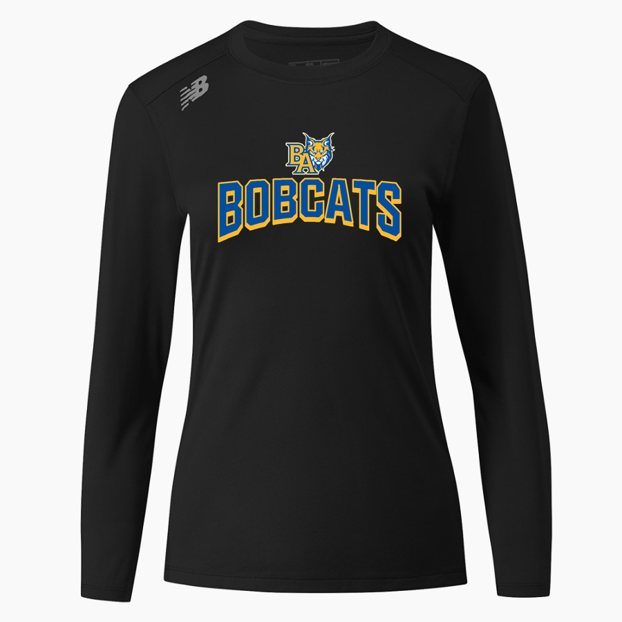 BACON ACADEMY BOBCATS <span class="pdp-name-mascot">BACON ACADEMY BOBCATS</span> New Balance Women's Long-Sleeve Tech Tee