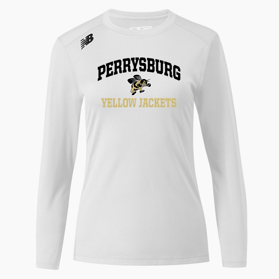 PERRYSBURG HIGH SCHOOL YELLOW JACKETS <span class="pdp-name-mascot">PERRYSBURG YELLOW JACKETS</span> New Balance Women's Long-Sleeve Tech Tee
