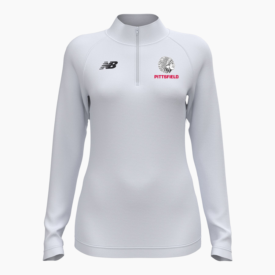 PITTSFIELD HIGH SCHOOL SAUKEES <span class="pdp-name-mascot">PITTSFIELD SAUKEES</span> New Balance Women's Athletics Half Zip 2.0