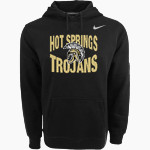 HOT SPRINGS HIGH SCHOOL TROJANS <span class="pdp-name-mascot">HOT SPRINGS TROJANS</span> Nike Men's Club Pullover Fleece Hoodie Front Thumbnail