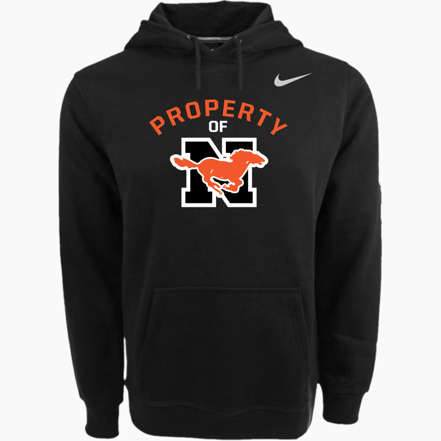 NORTHVILLE HIGH SCHOOL MUSTANGS Nike Men's Club Pullover Fleece Hoodie
