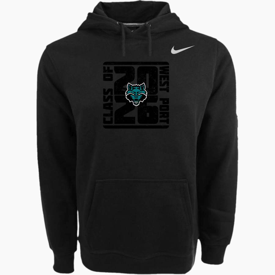 WEST PORT HIGH SCHOOL WOLF PACK <span class="pdp-name-mascot">WEST PORT WOLF PACK</span> Nike Men's Club Pullover Fleece Hoodie