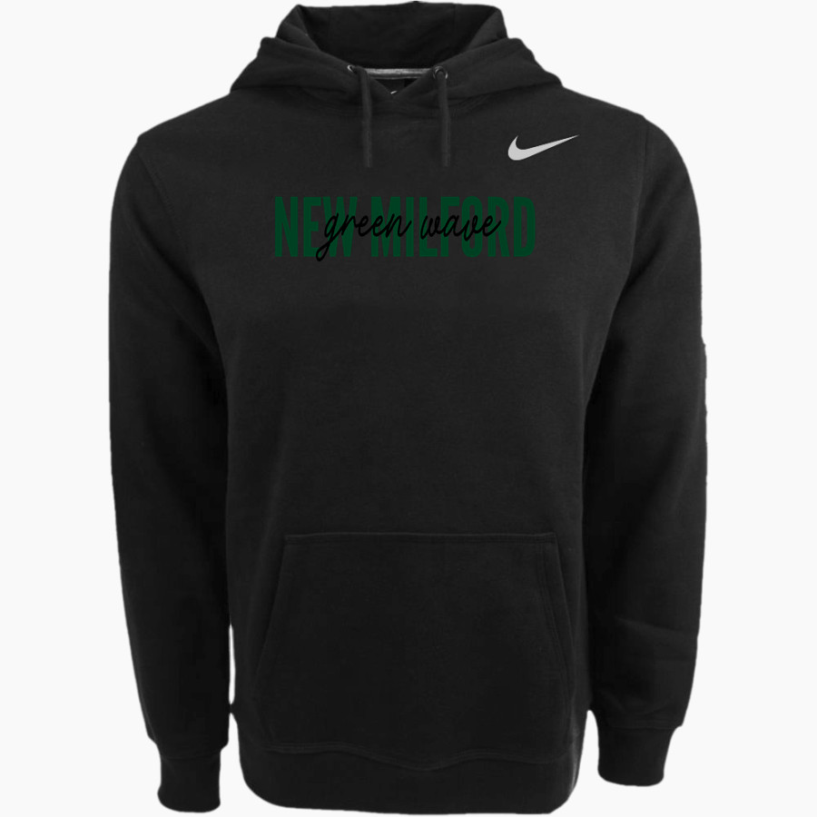 New Milford Green Wave Nike Men's Club Pullover Fleece Hoodie