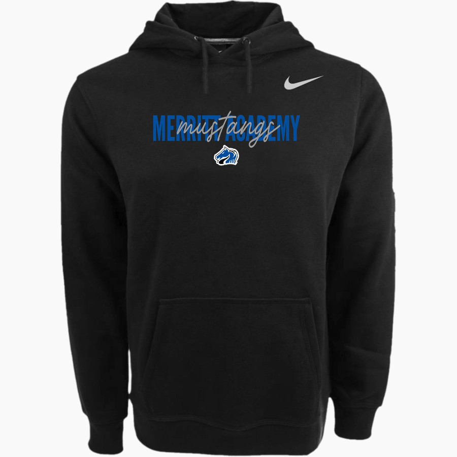 MERRITT ACADEMY HIGH SCHOOL MUSTANGS Nike Men's Club Pullover Fleece Hoodie