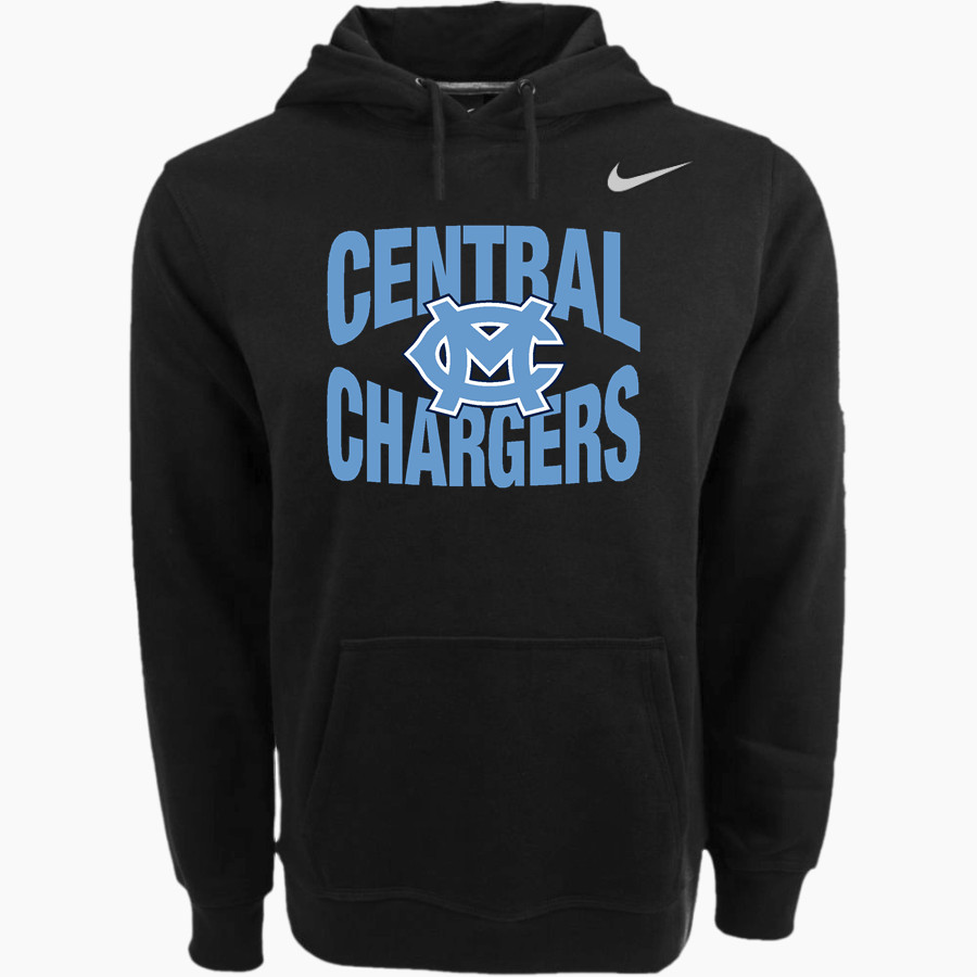 CENTRAL HIGH SCHOOL CHARGERS Nike Men's Club Pullover Fleece Hoodie