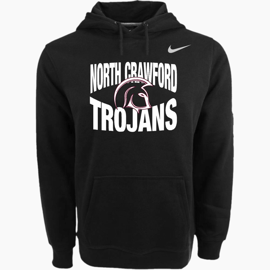 North Crawford Trojans Nike Men's Club Pullover Fleece Hoodie