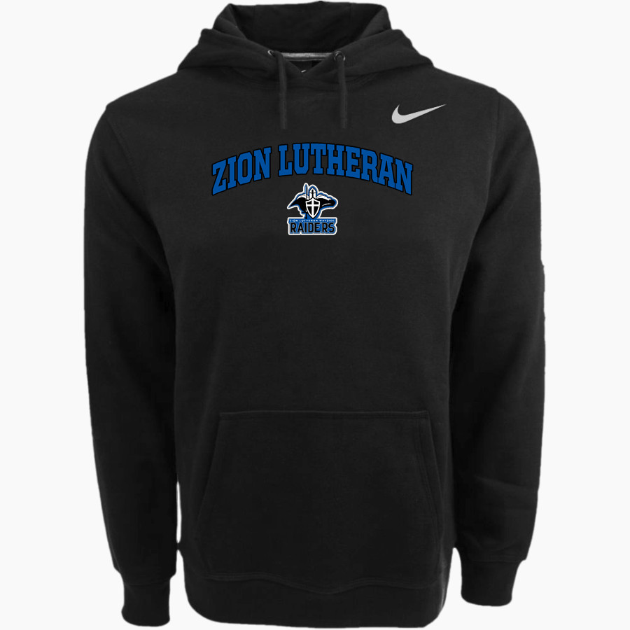 Zion Lutheran Raiders Nike Men's Club Pullover Fleece Hoodie