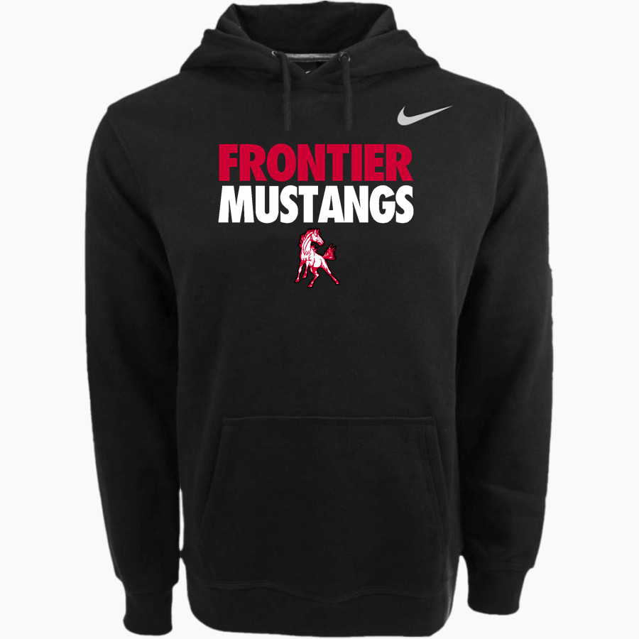 FRONTIER HIGH SCHOOL MUSTANGS Nike Men's Club Pullover Fleece Hoodie