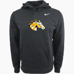 Breck Mustangs Nike Men's Club Pullover Fleece Hoodie Front Thumbnail