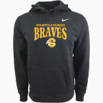 SPRINGFIELD SHAWNEE HIGH SCHOOL BRAVES Nike Men's Club Pullover Fleece Hoodie Front Thumbnail
