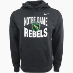 Notre Dame Academy Rebels official sideline store <span class="pdp-name-mascot">Notre Dame Rebels</span> Nike Men's Club Pullover Fleece Hoodie Front Thumbnail