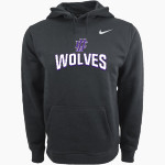 JJC Wolves Nike Men's Club Pullover Fleece Hoodie Front Thumbnail