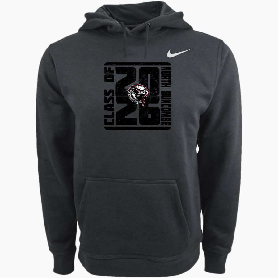 NORTH BUNCOMBE HIGH SCHOOL BLACK HAWKS Nike Men's Club Pullover Fleece Hoodie