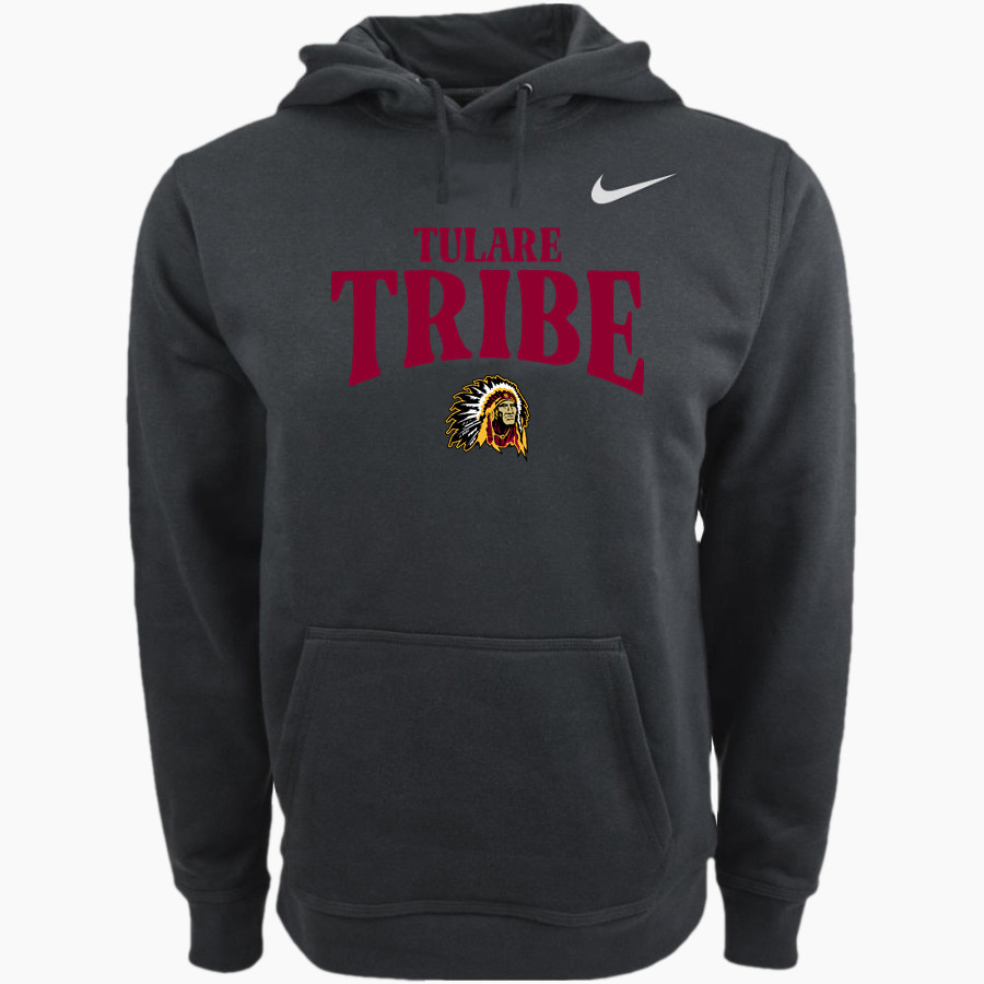 TULARE UNION HIGH SCHOOL REDSKINS <span class="pdp-name-mascot">TULARE TRIBE</span> Nike Men's Club Pullover Fleece Hoodie