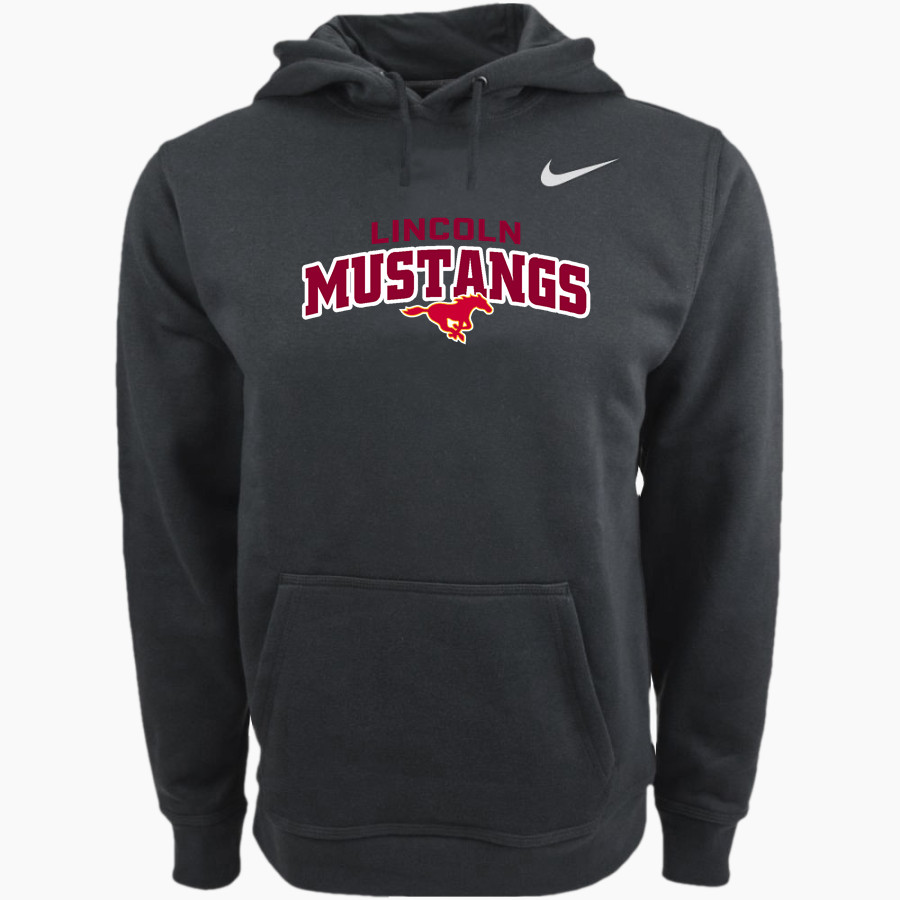 Lincoln Mustangs Nike Men's Club Pullover Fleece Hoodie