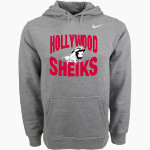 HOLLYWOOD HIGH SCHOOL SHEIKS <span class="pdp-name-mascot">HOLLYWOOD SHEIKS</span> Nike Men's Club Pullover Fleece Hoodie Front Thumbnail