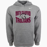North Crawford Trojans Nike Men's Club Pullover Fleece Hoodie Front Thumbnail