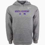 King's Academy Warriors Nike Men's Club Pullover Fleece Hoodie Front Thumbnail