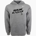 HIGHLAND HIGH SCHOOL HUSKIES Nike Men's Club Pullover Fleece Hoodie Front Thumbnail