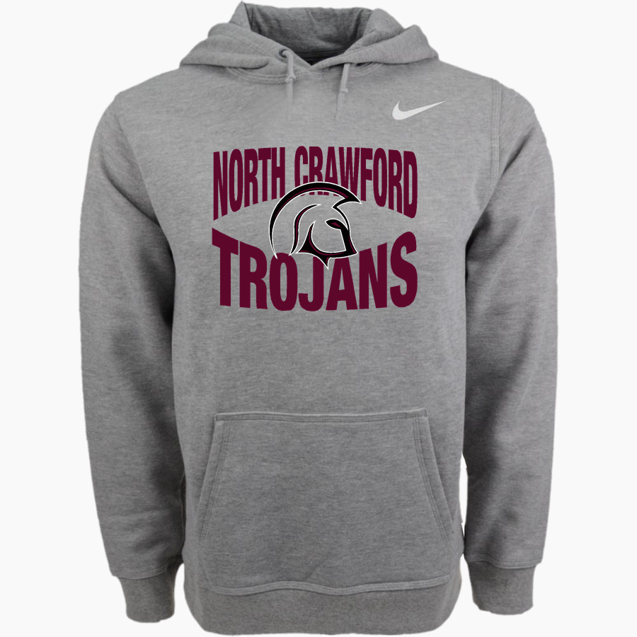 North Crawford Trojans Nike Men's Club Pullover Fleece Hoodie