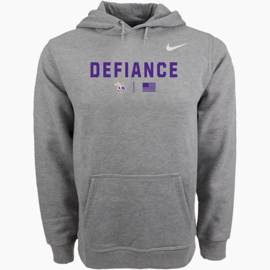Defiance College Yellow Jackets Nike Men's Club Pullover Fleece Hoodie
