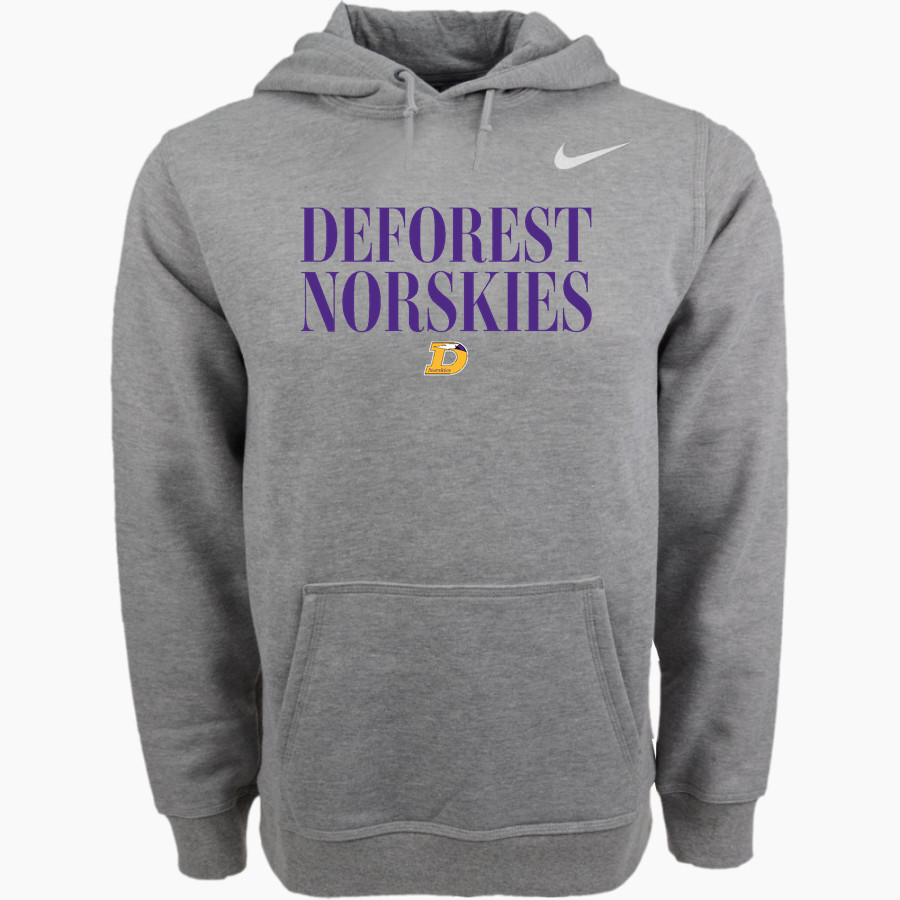 DEFOREST HIGH SCHOOL NORSKIES Nike Men's Club Pullover Fleece Hoodie